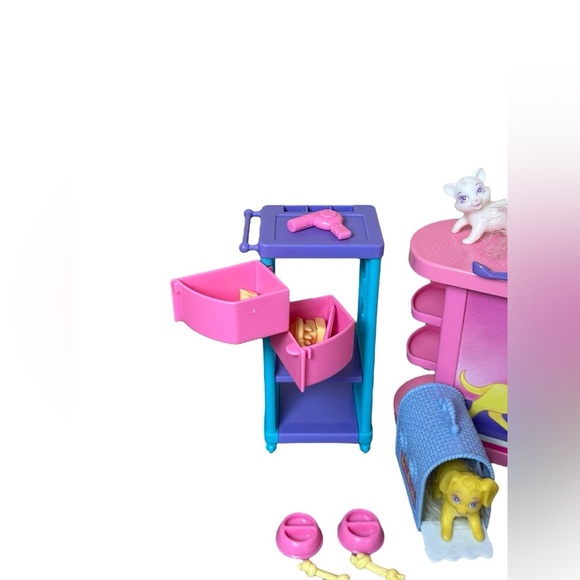 Vintage 1995 Barbie So Much To Do Pretty Pet Parlor Cat Dog Accessories Play Set - Picture 5 of 13